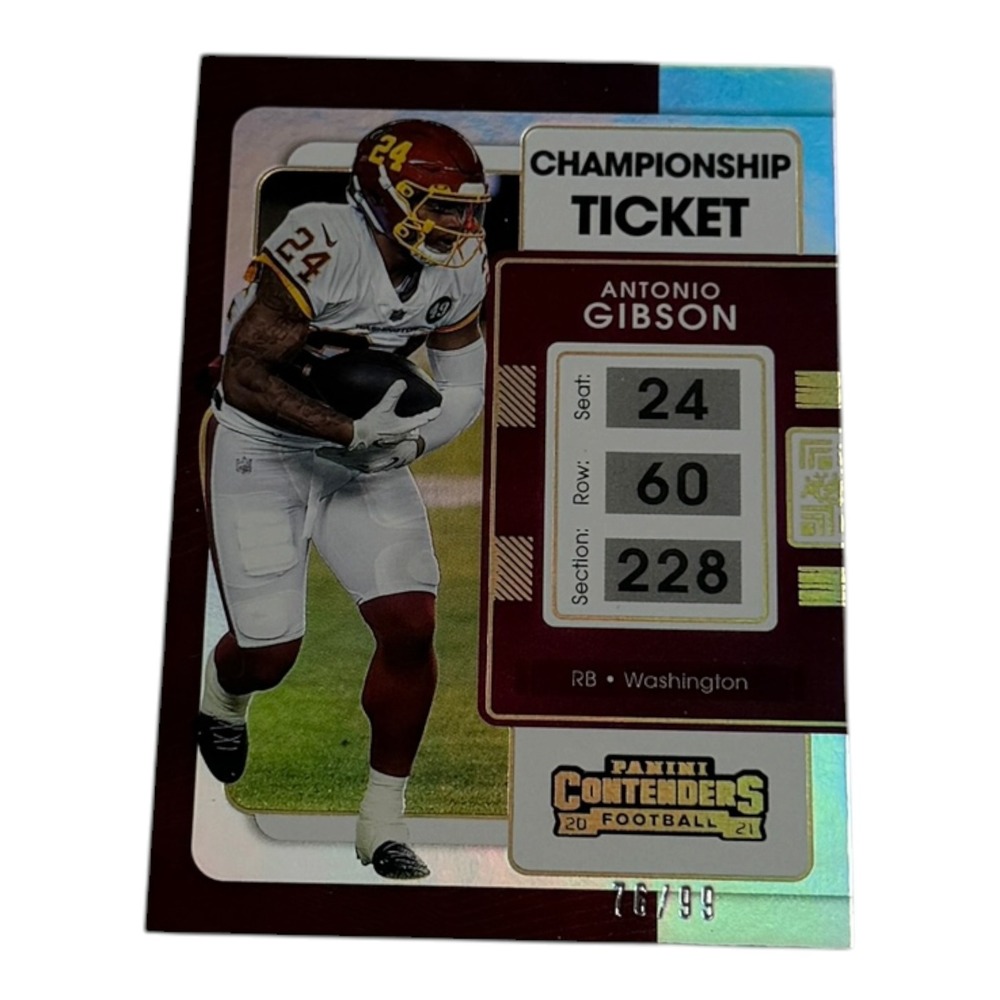 2021 Panini Contenders Antonio Gibson Championship Ticket /99 #99 Washington RB